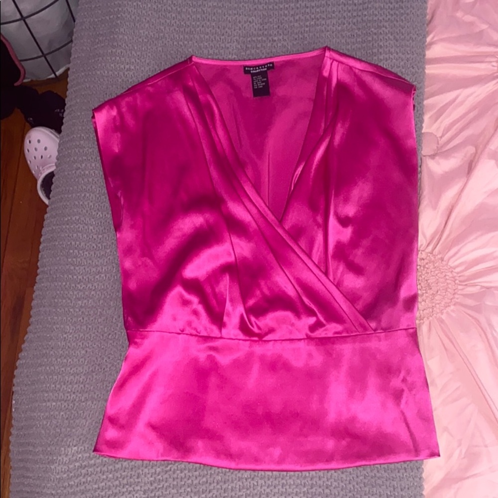 Doncaster collection pink silk shirt